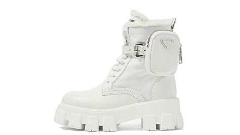 prada white nylon shorts|prada monolith re nylon boots.